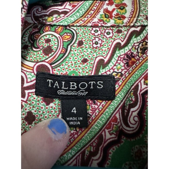 Talbots Size 4 Button Up Top E3 - Picture 4 of 5
